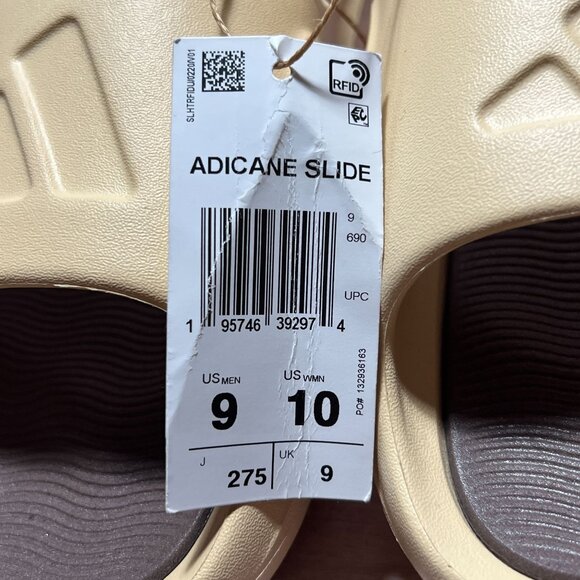 Adidas Adicane Slide Sandals US Mens 9/10 WMN Beige Lightweight Casual - Picture 4 of 4